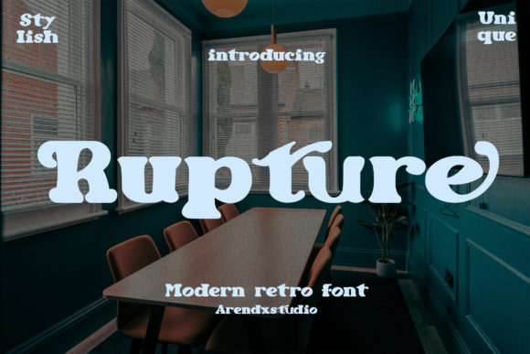 Rupture: A Display Font for Modern & Retro Design